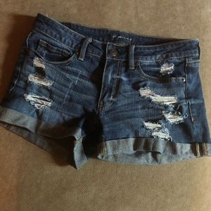 Jean ripped shorts